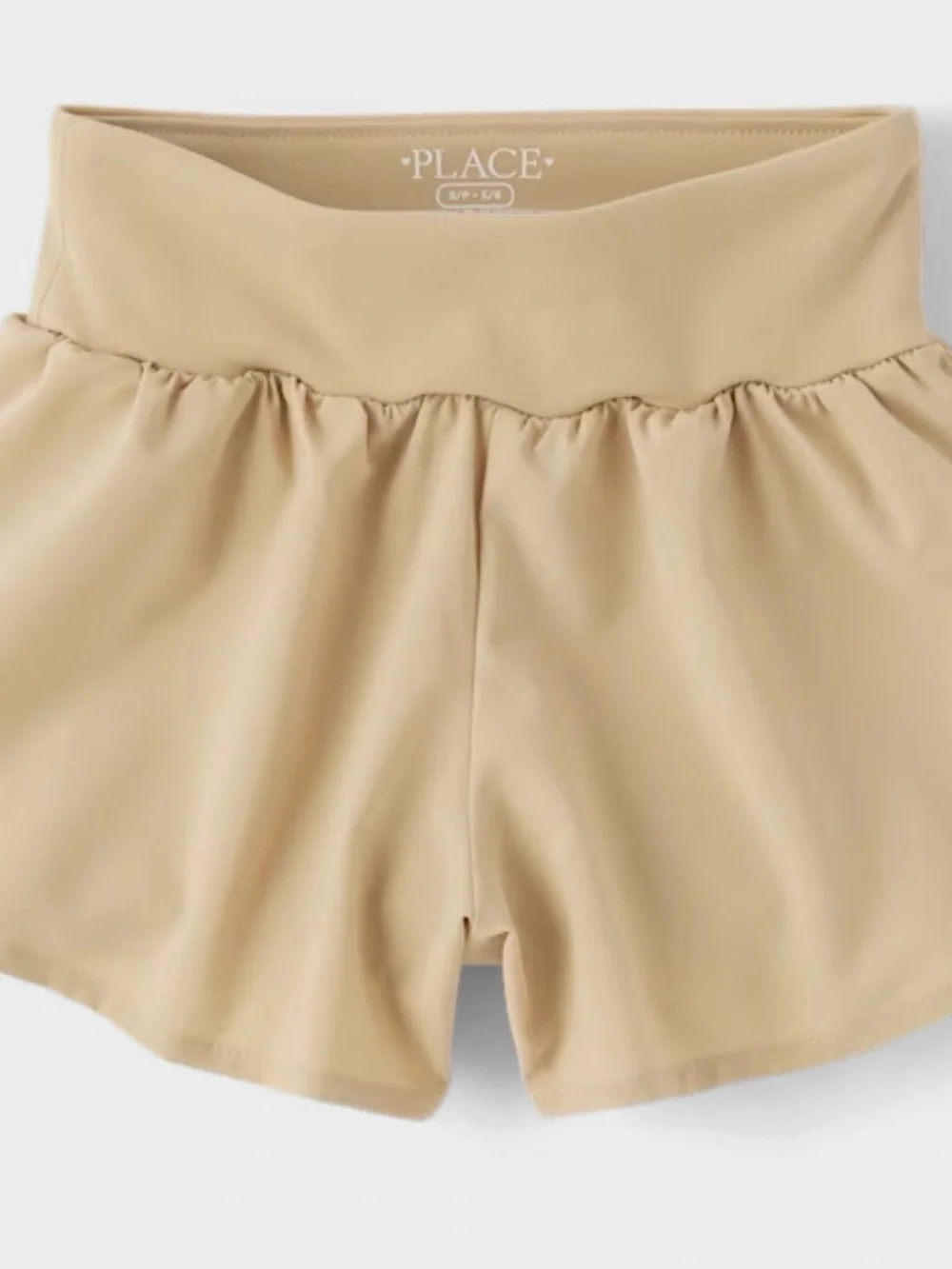 Children’s Place High-Waist Shorts in Light Tan